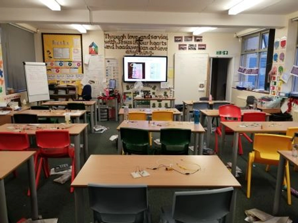 STEM set up in classroom