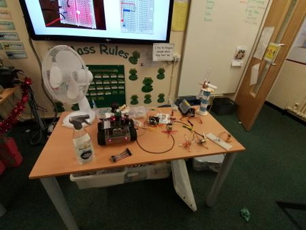 STEM set up in classroom
