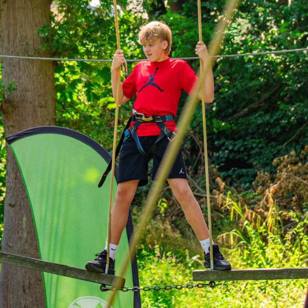 Student on Rope Challenge