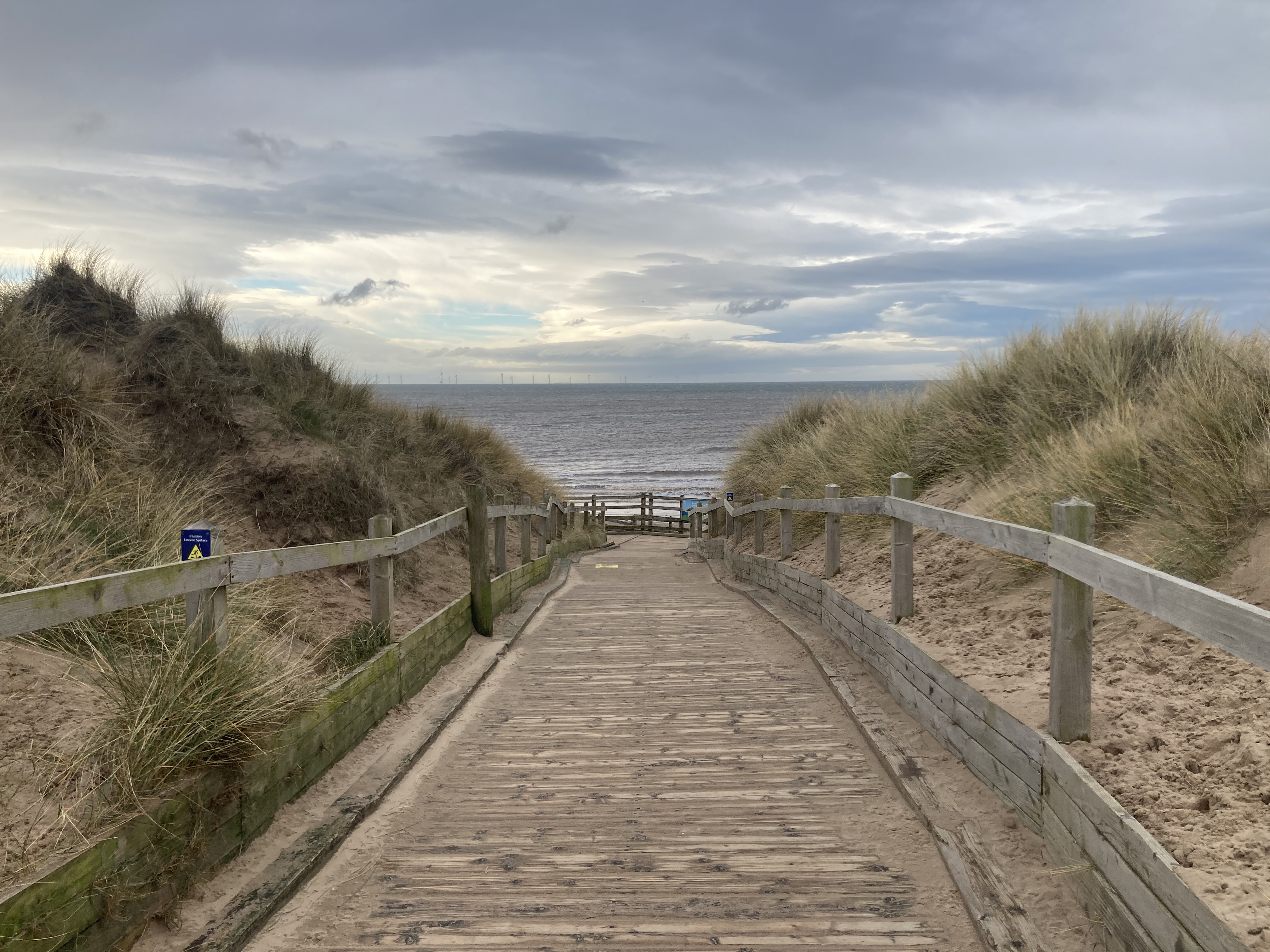 Board walk leading to Formby beach