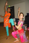 Two students dressed up for Bollywood dance