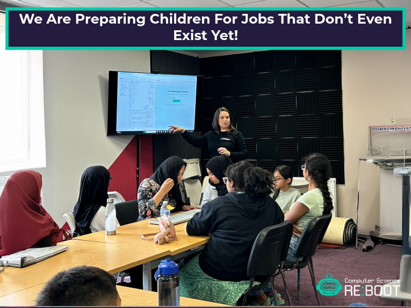 Picture of Dr Beth Lane, teaching students on our Junior AI Developer Bootcamp