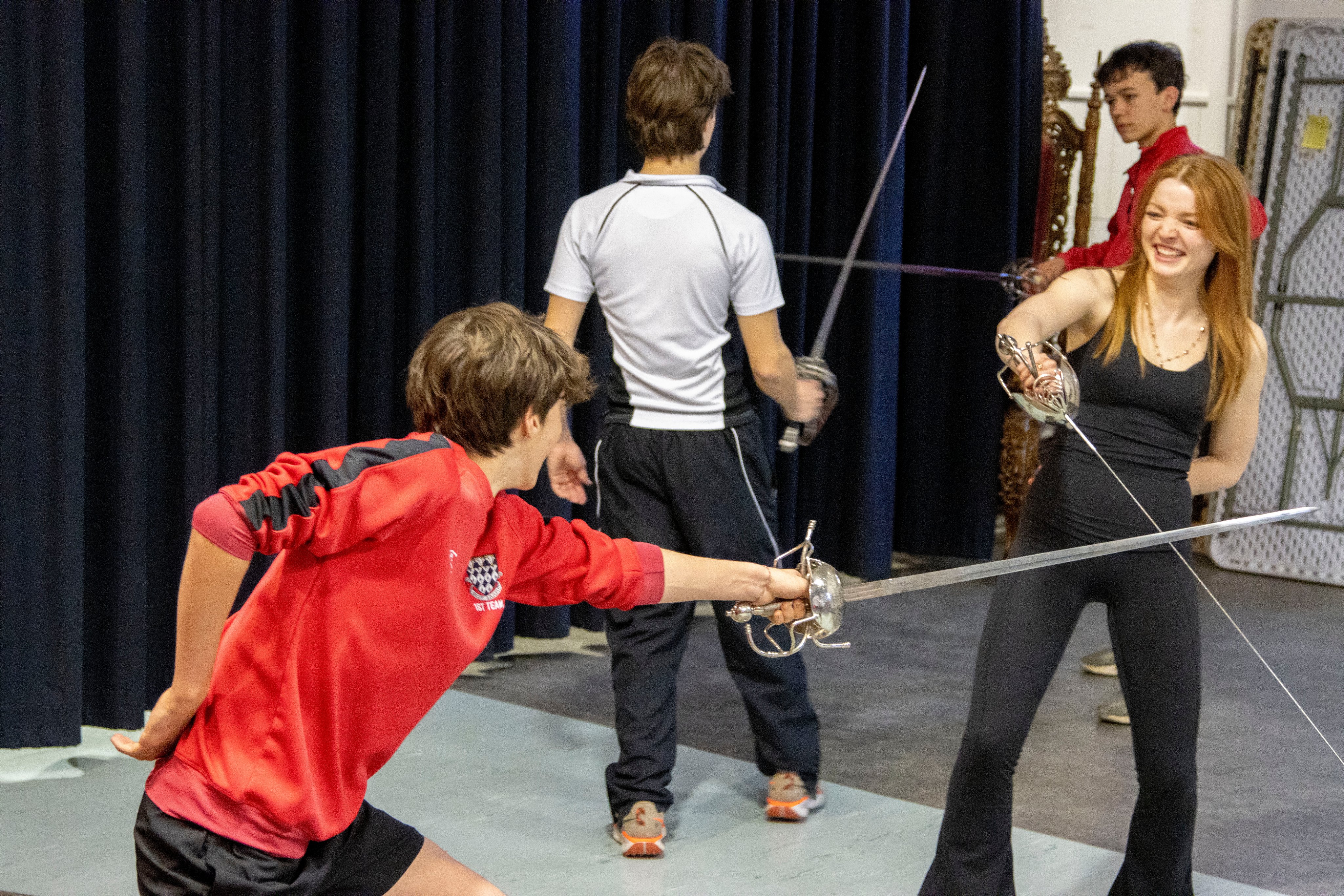 squire stage combat, sword fighting, theatre, drama