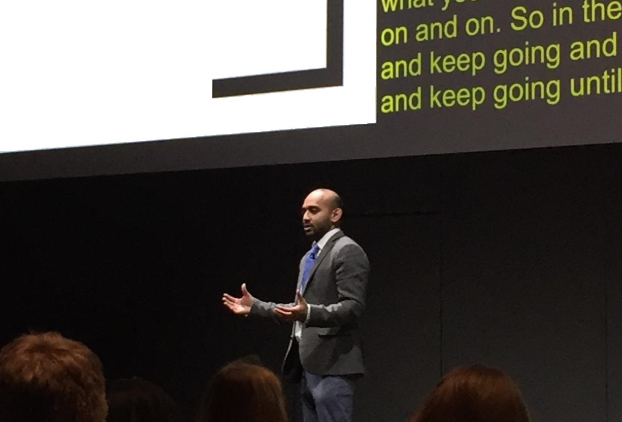 Vidura speaking at Imperial College