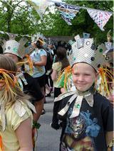 Children Wearing Crafted Head Masks