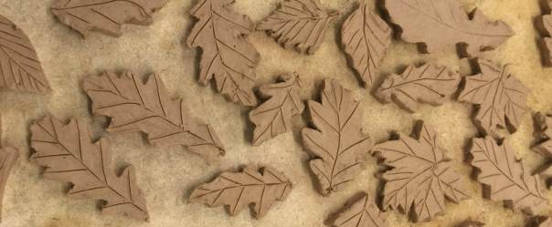 Intricate leaf clay art work