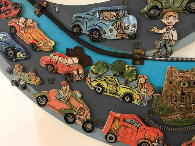 Colourful vehicle art work