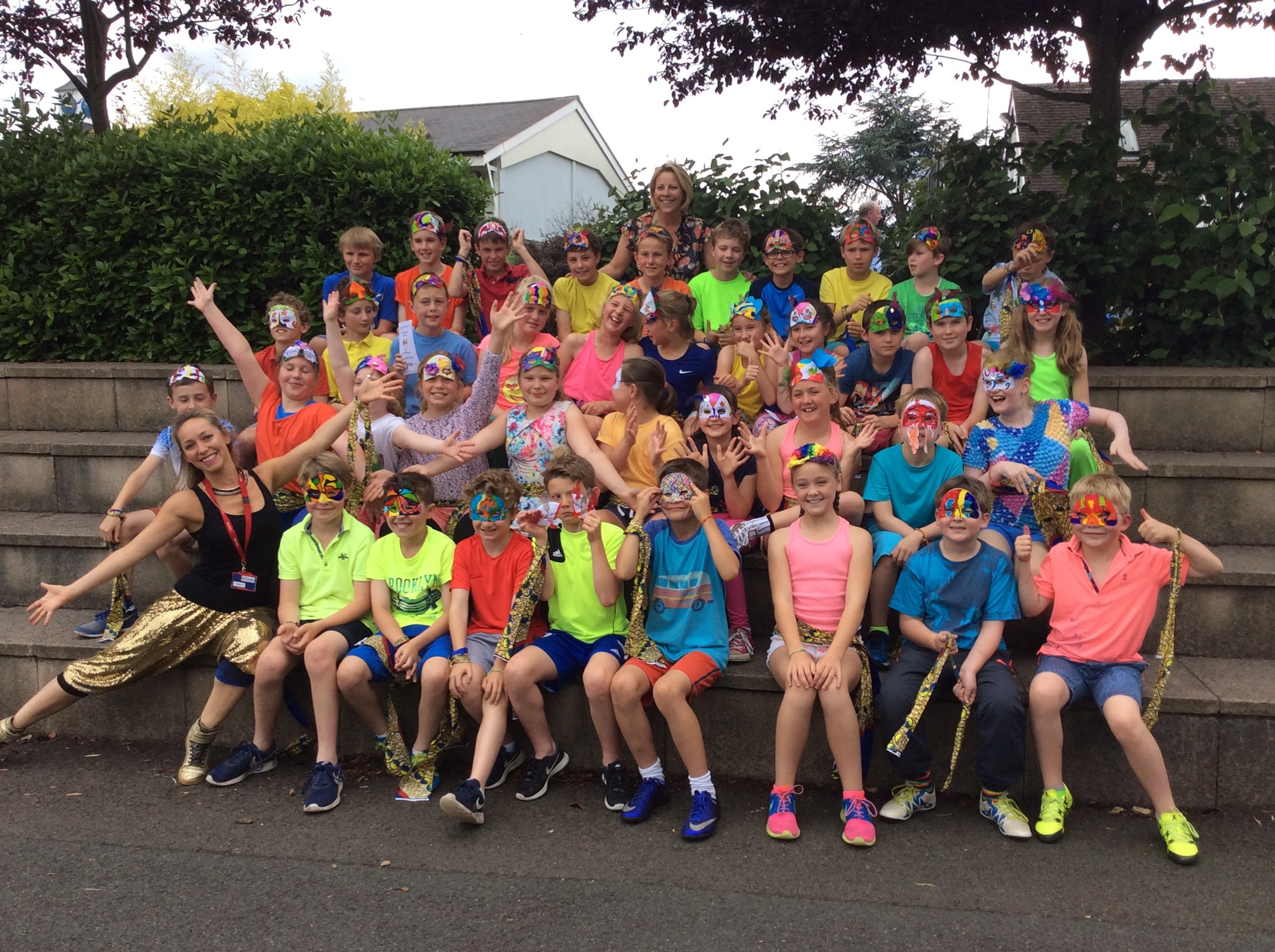 School Children Ready for Carnival Dance Workshops