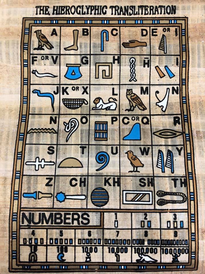 Egyptian hand painted designs