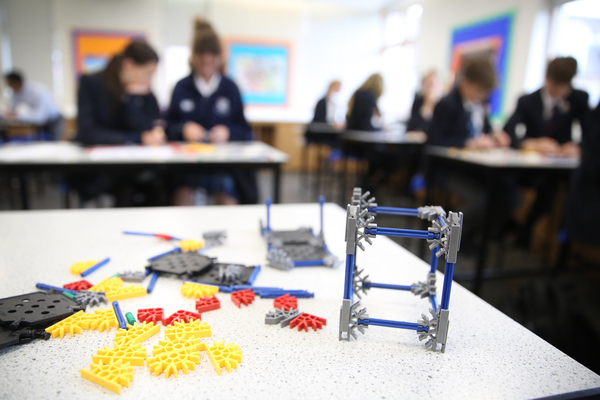 Bridge Pieces on Classroom Table