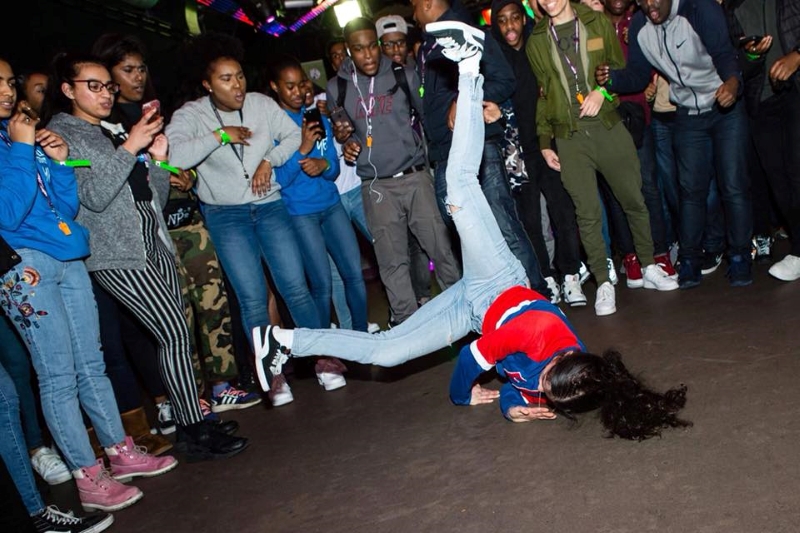 Mona performing at a dance event