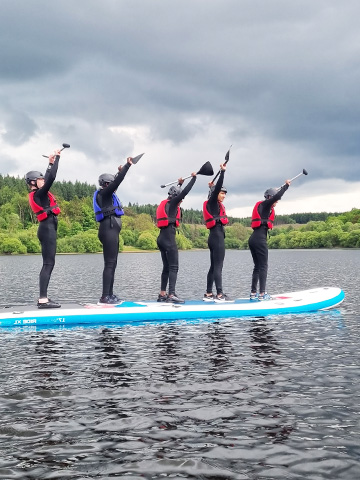 School on paddleboard