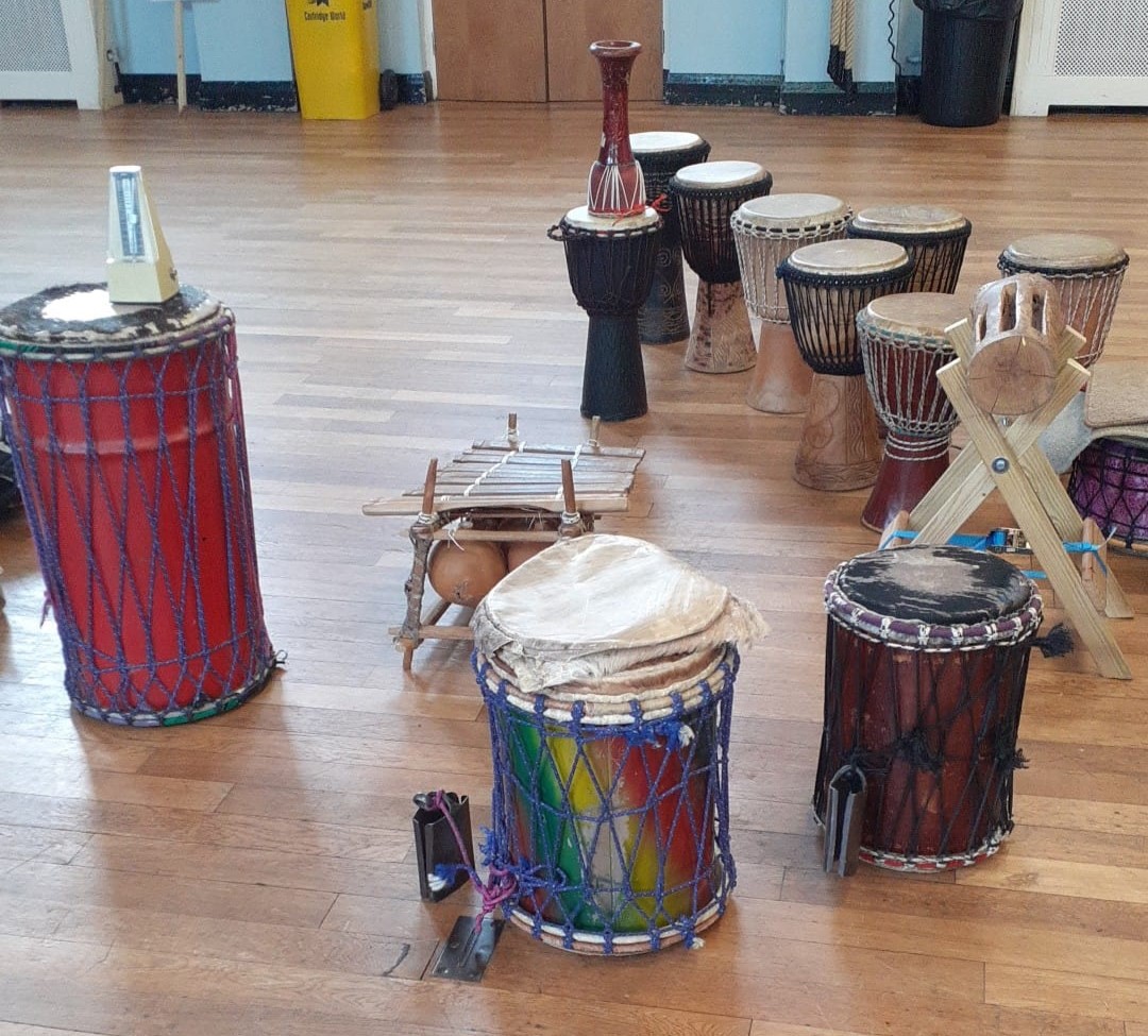 Drum Set Up in School