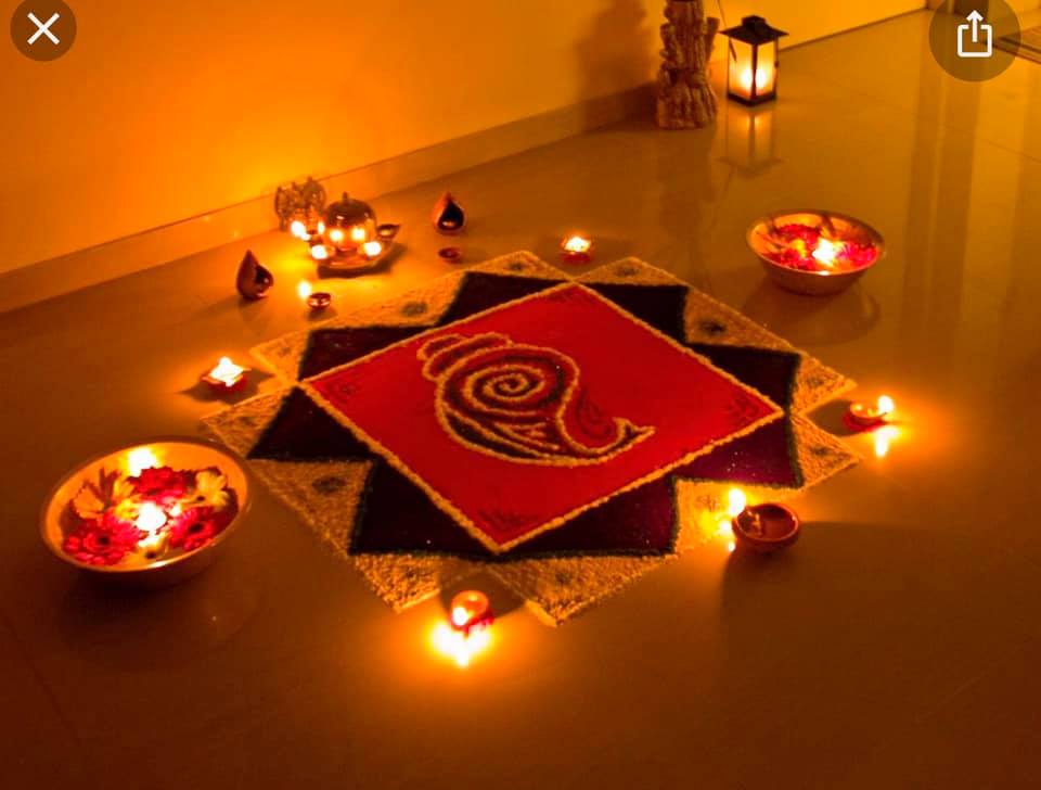 Hindu festival and candles