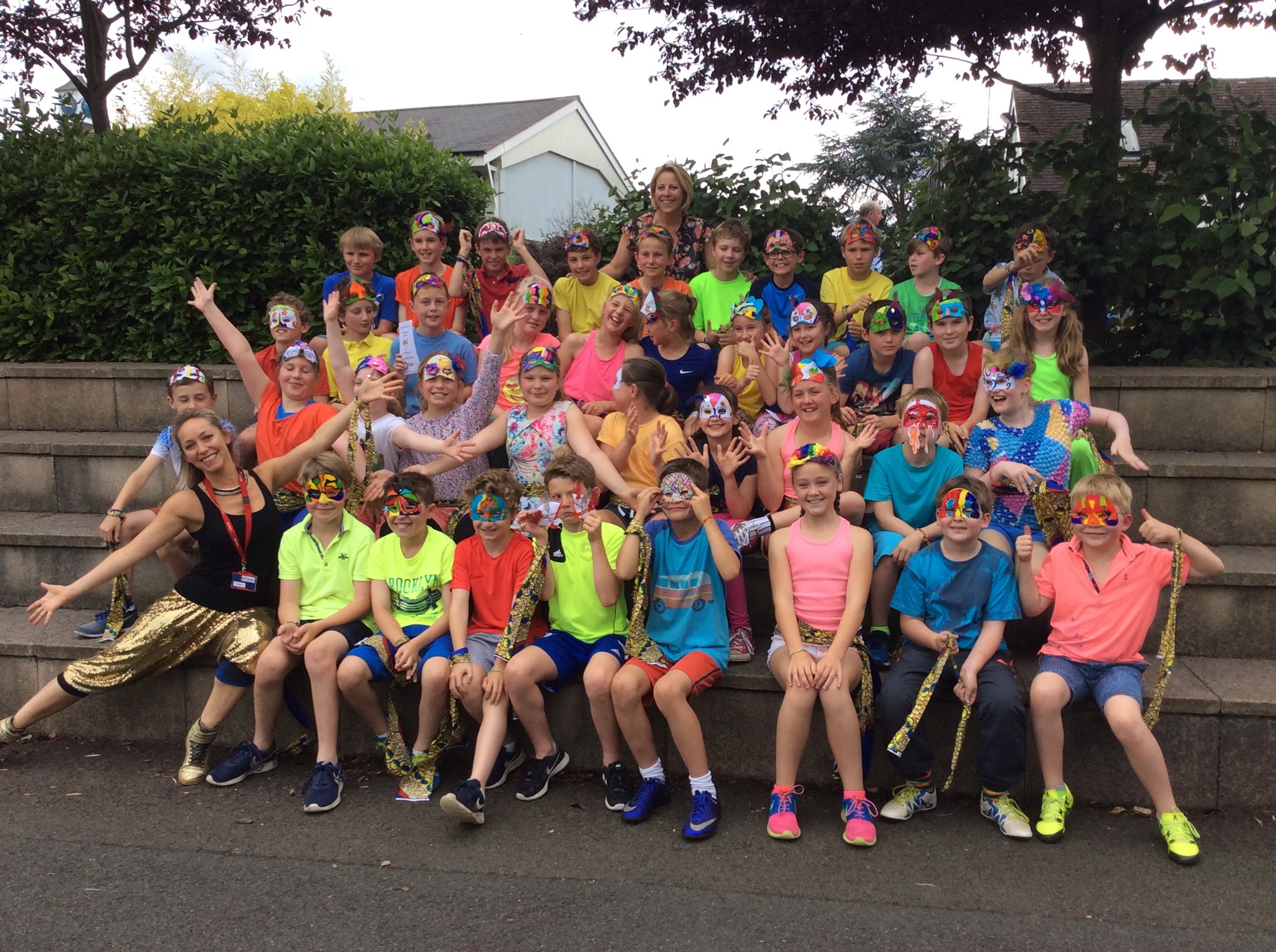 School Children Ready for Carnival Dance Workshops