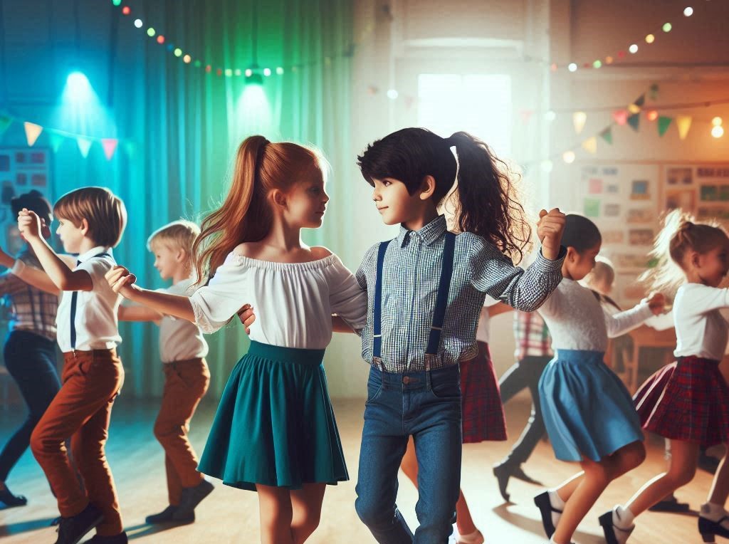 Children doing Salsa dancing