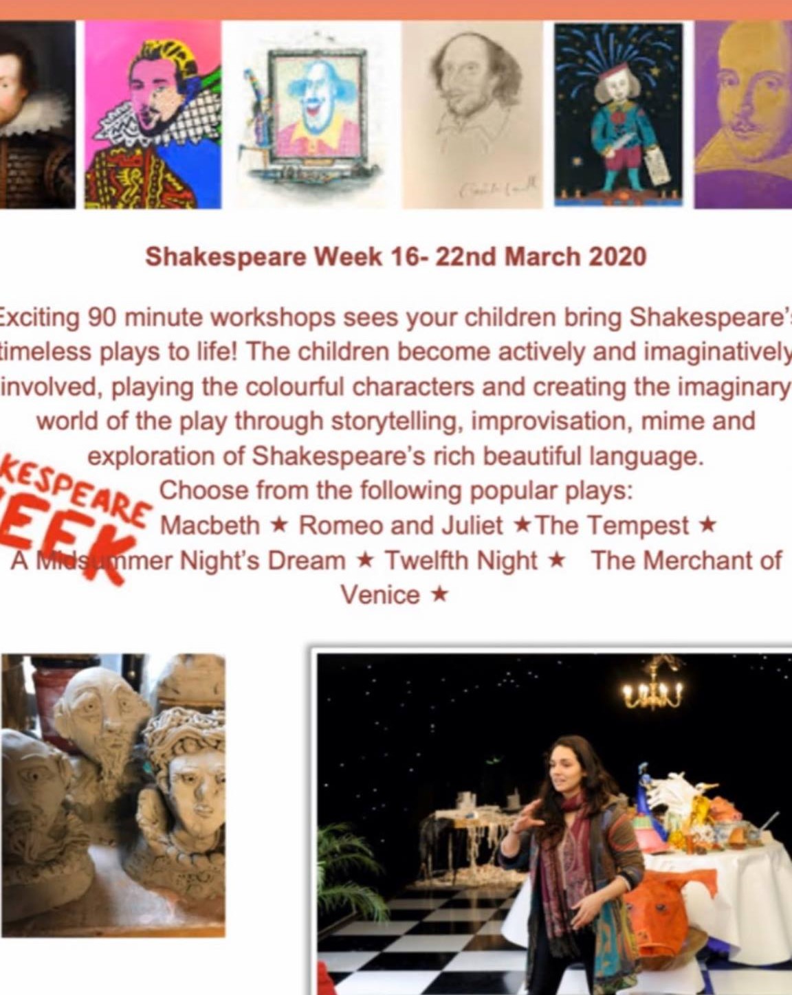 Shakespeare week storytelling workshops