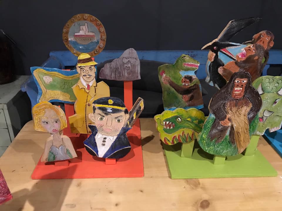 3D Craft Storyboards created by children with various characters