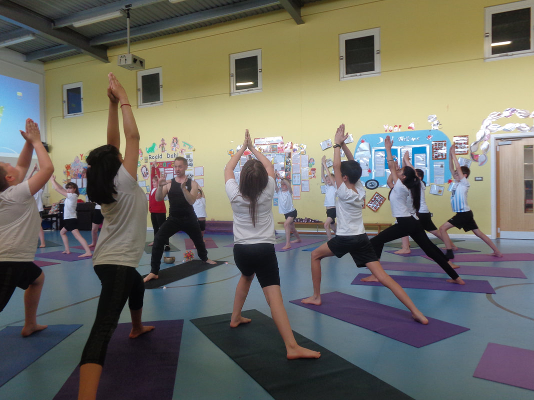 Children doing yoga