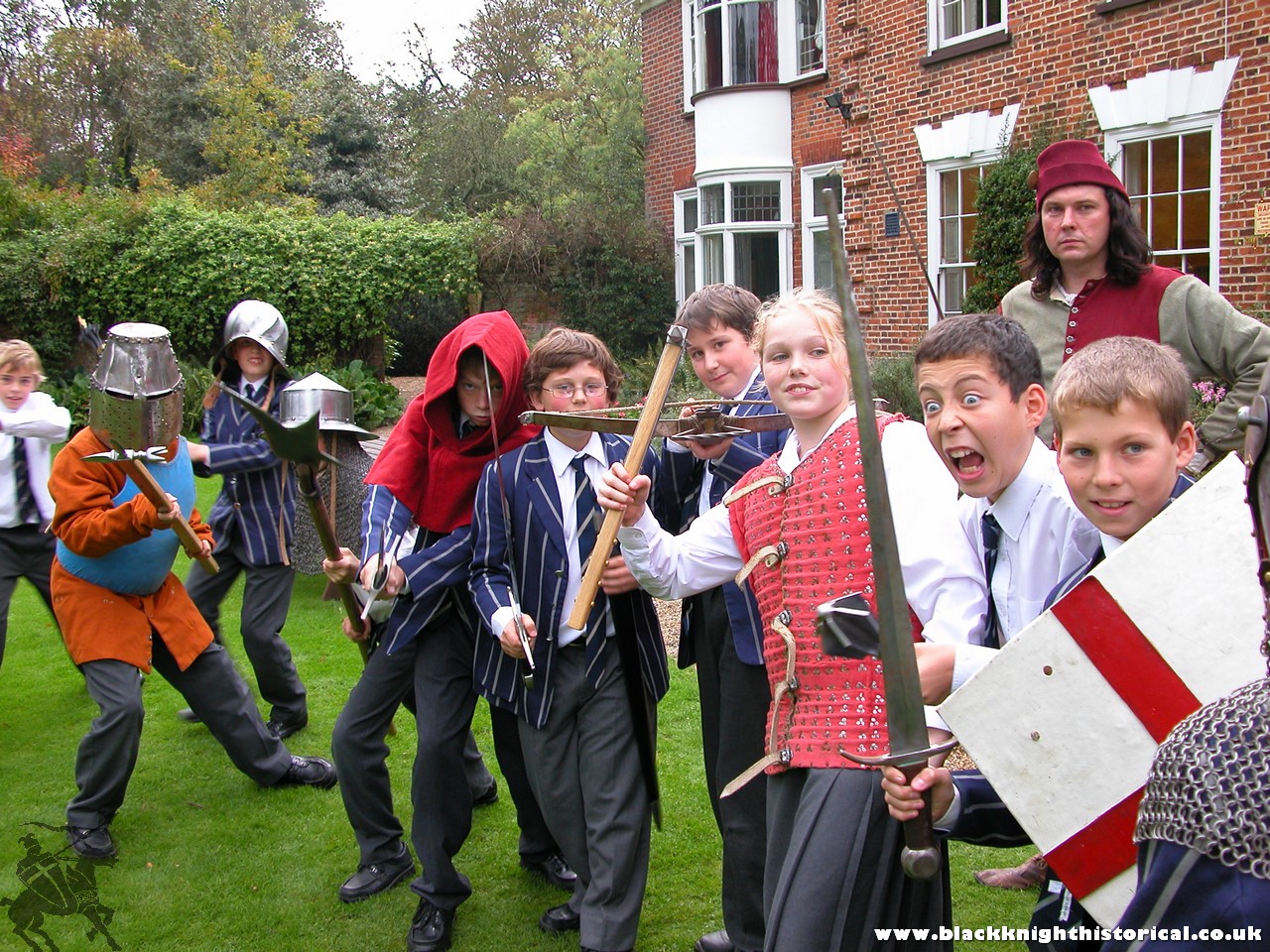 Children with amazing real arms and armour