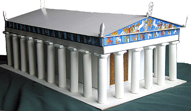 Parthenon model made in the workshop