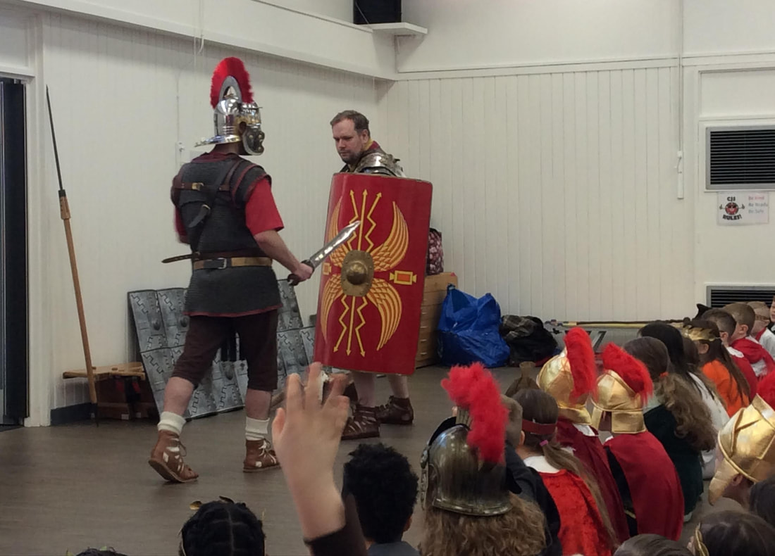 Roman Duel Demonstration in School