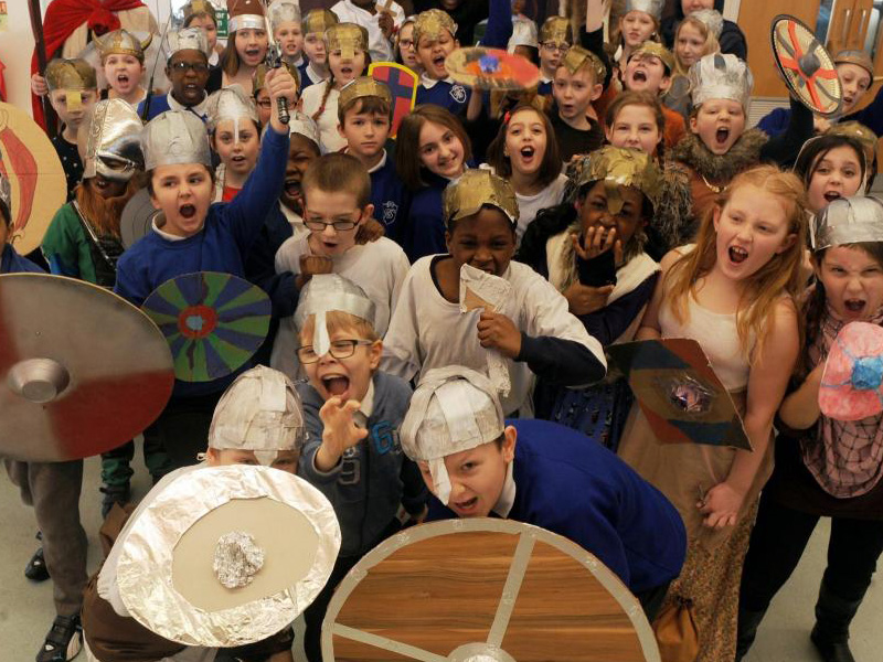 Children at a Viking Workshop with Marvellous History