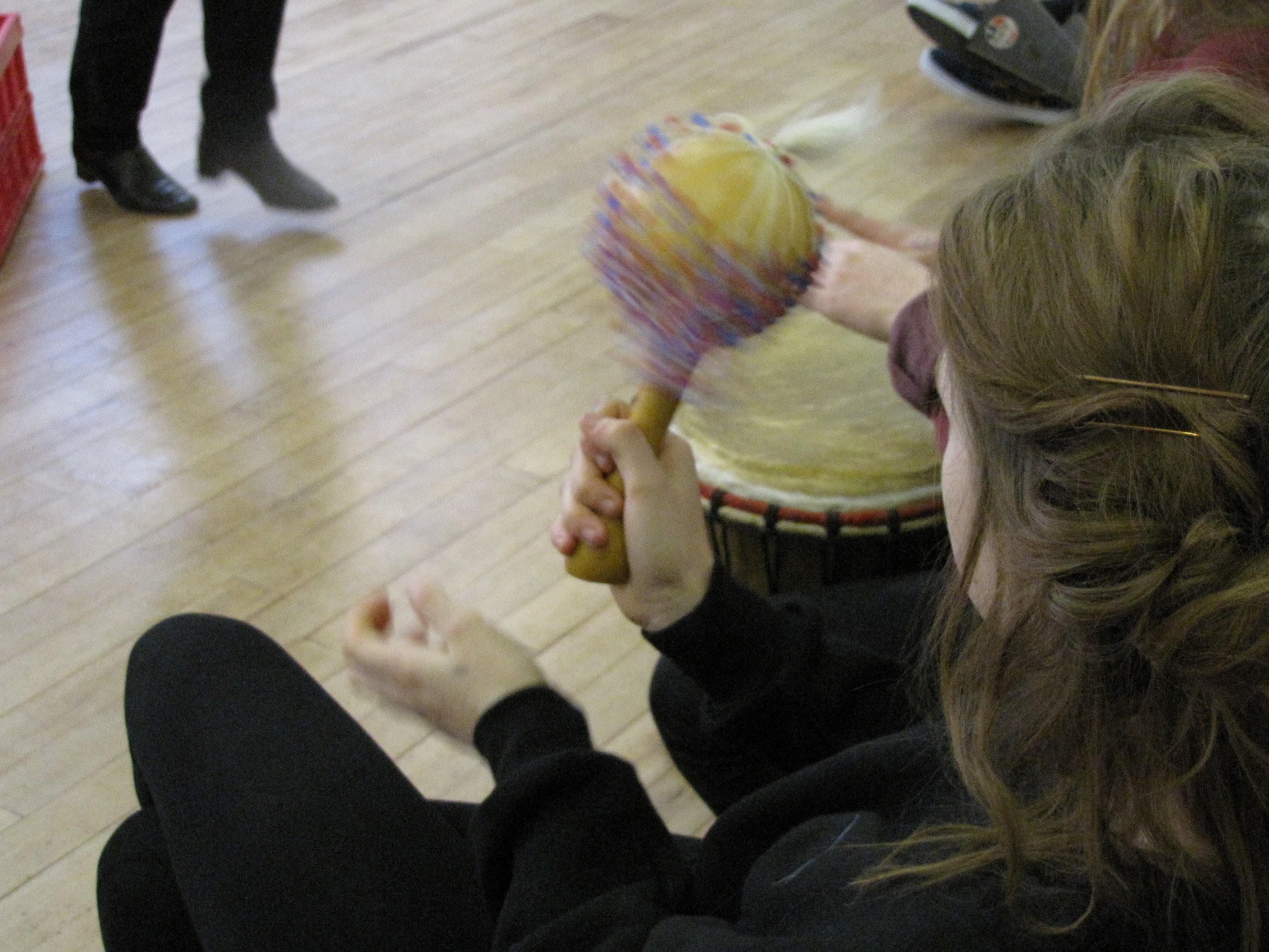 Children playing musical instruments