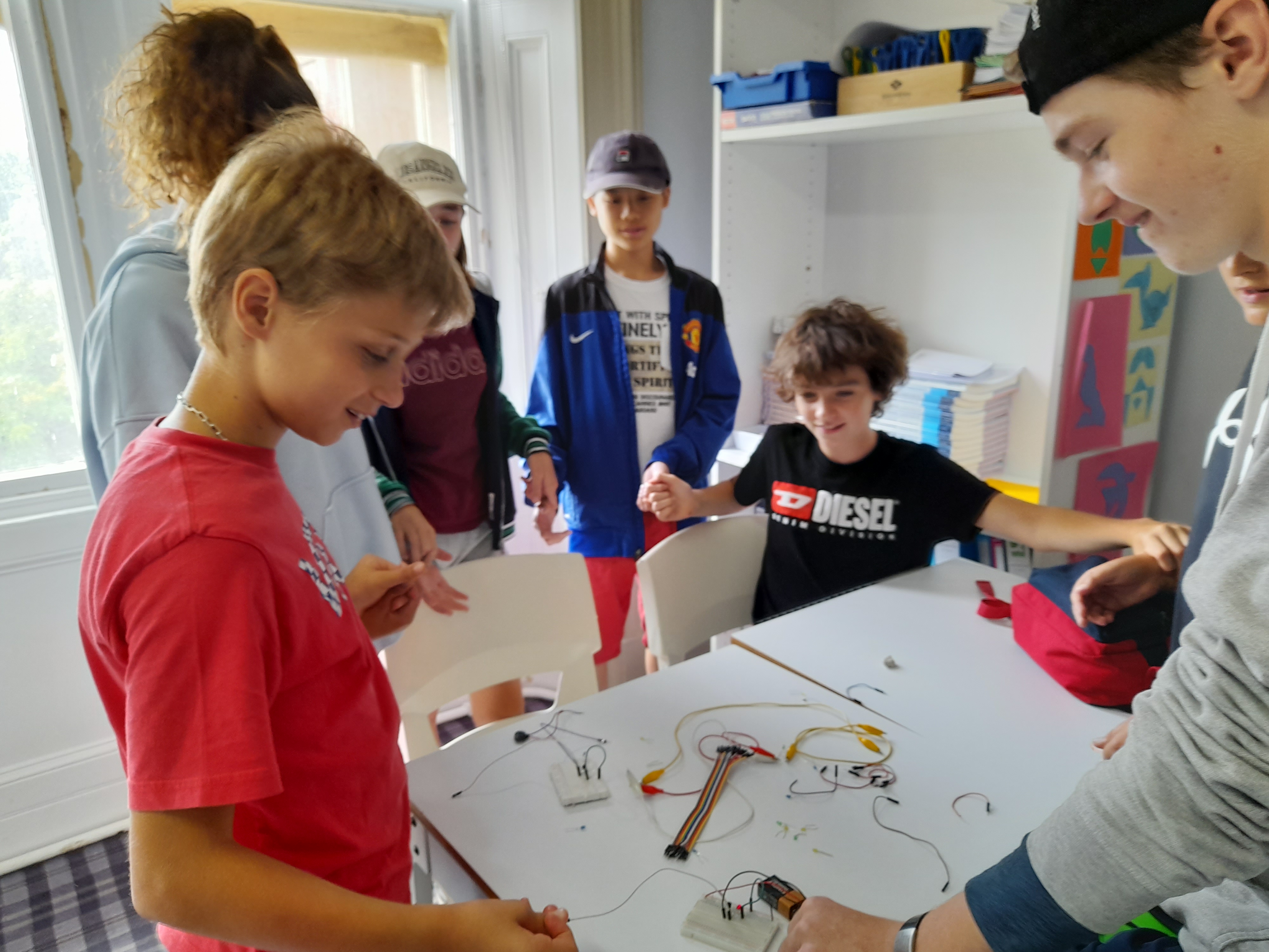 Students Creating Circuit Loop