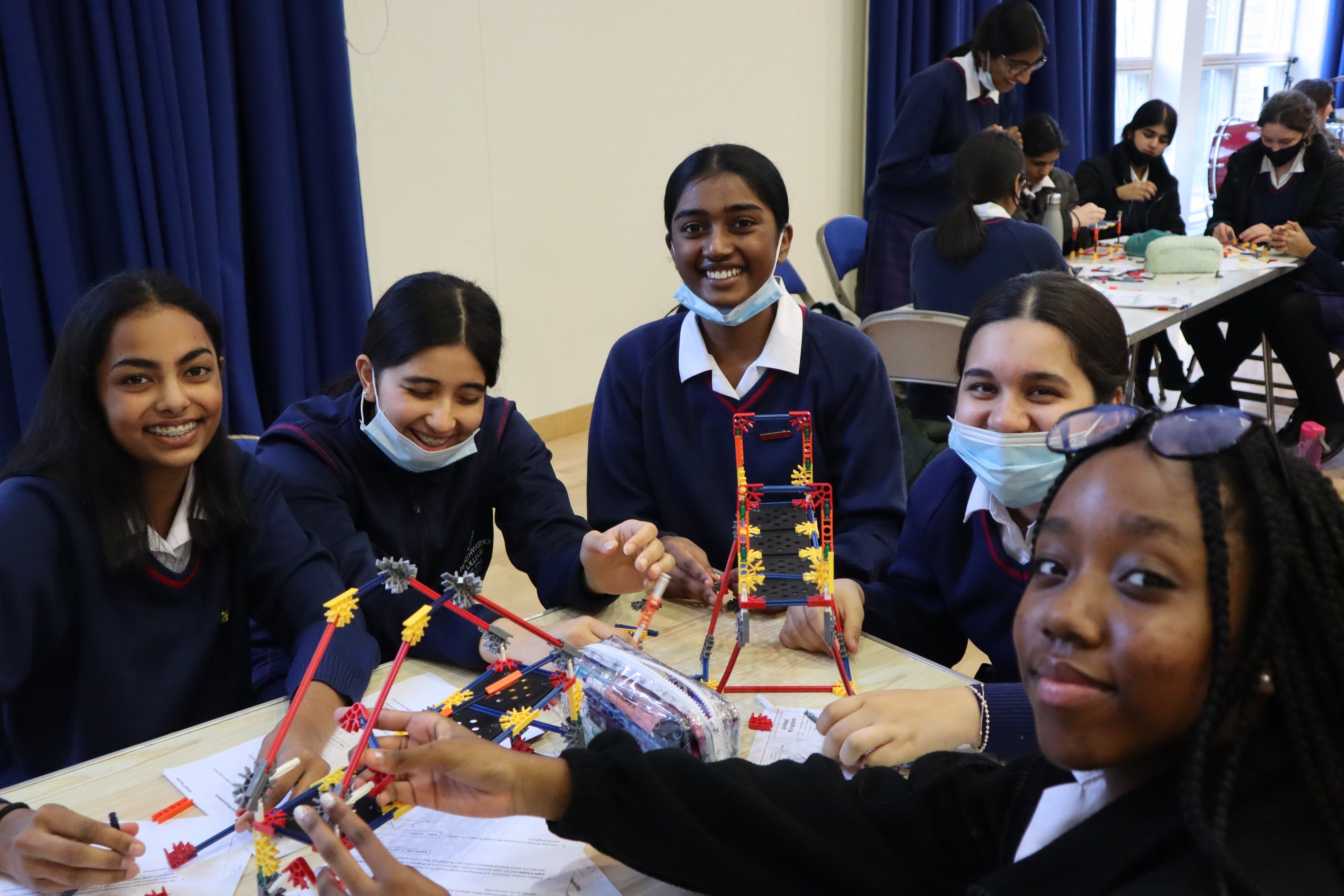 Students Bridge Building with Maths